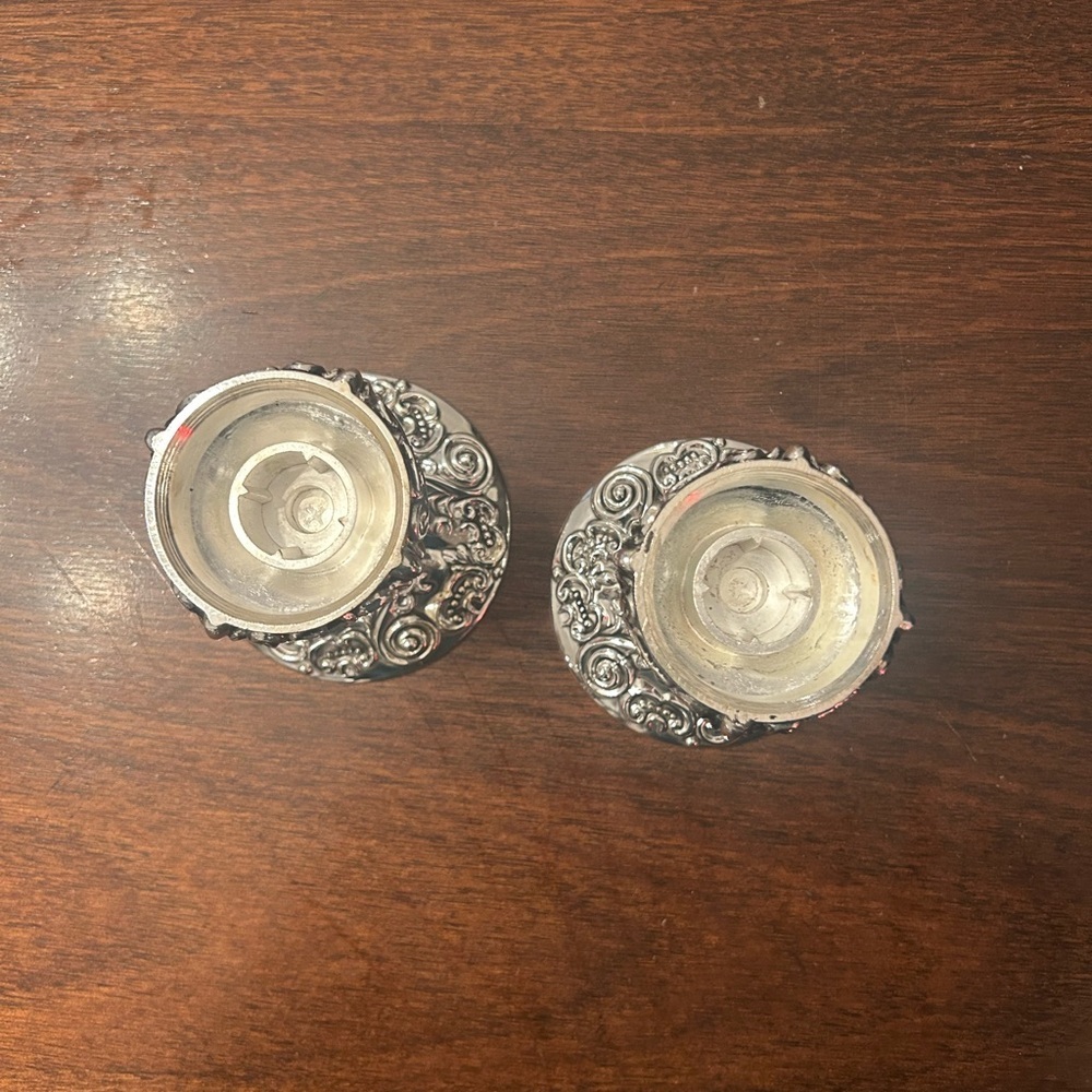Vintage Godinger Ornate Silver Candle Holders - Picture 3 of 6